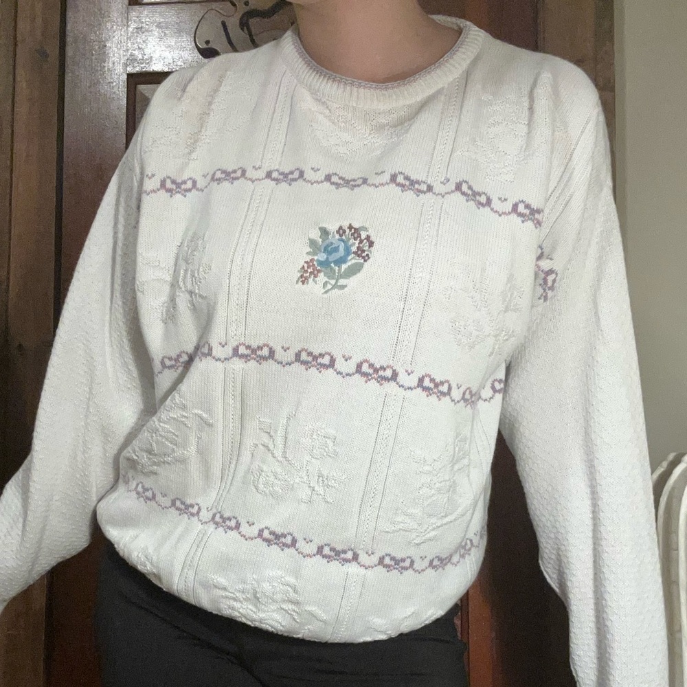 90s lightweight granny sweater